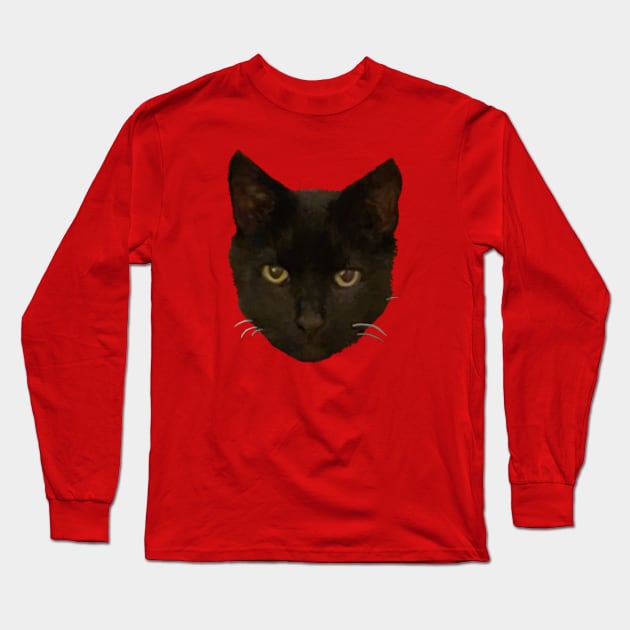 Stealthy Black Cat Long Sleeve T-Shirt by ArtistsQuest